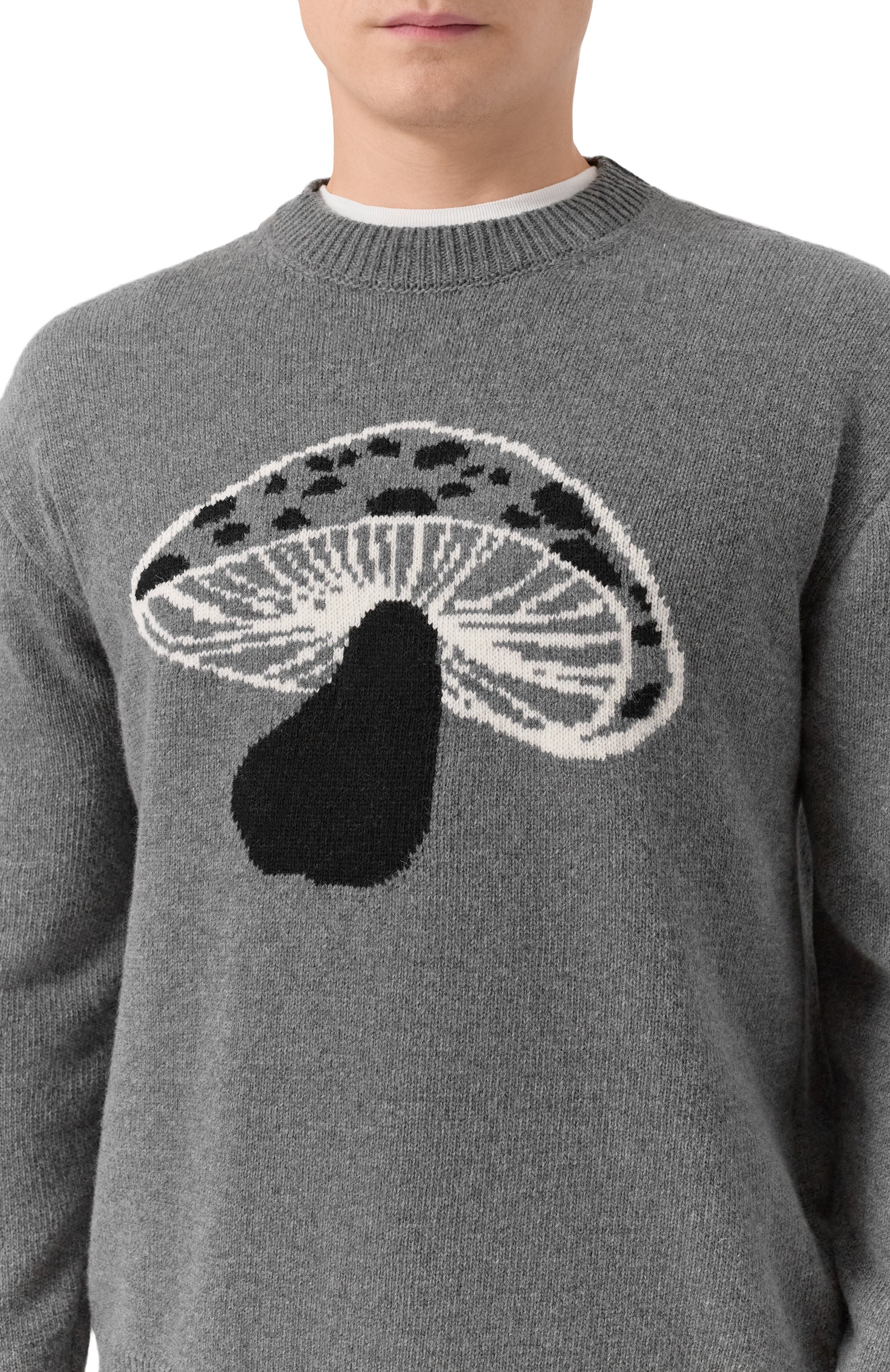 Шерстяной джемпер MSGM серого цвета по цене 34600 руб., арт. 3940MM202/257597, фото 5 Шерстяной джемпер MSGM, арт. 3940MM202/257597, фото 5