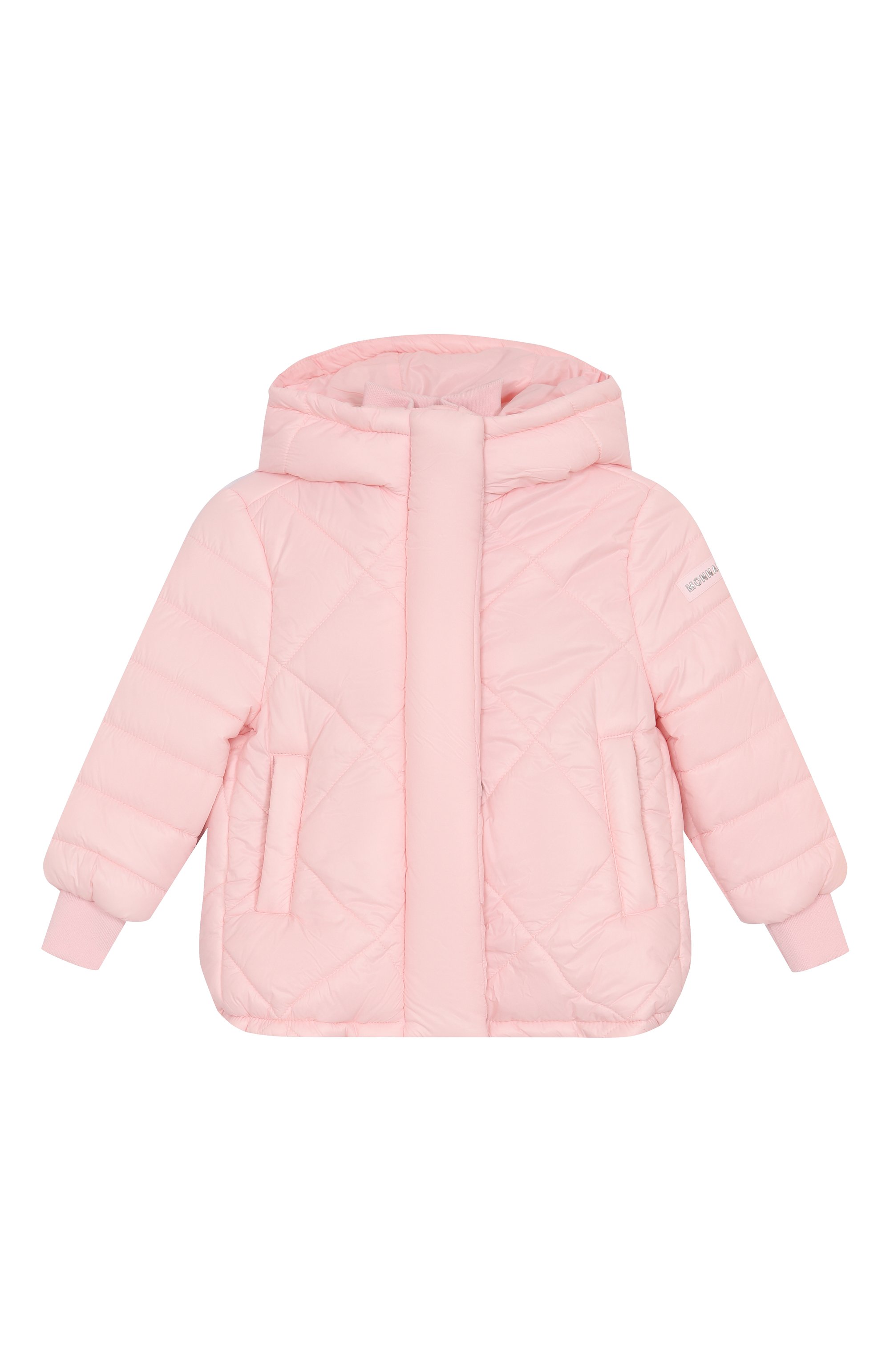 Утепленная куртка MONNALISA светло-розового цвета по цене 34750 руб., арт. 17E103, фото 1 Утепленная куртка MONNALISA, арт. 17E103, фото 1