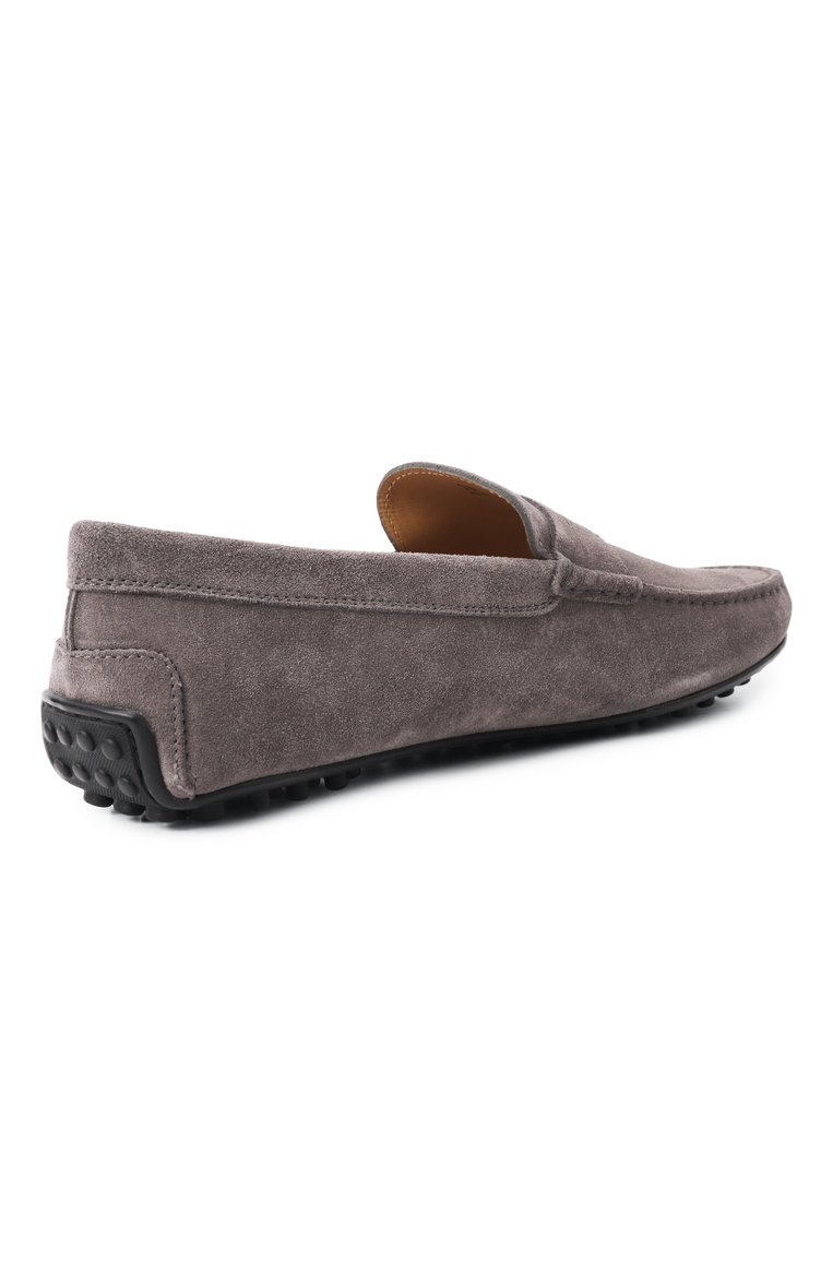 Мужские замшевые мокасины city gommino TOD’S темно-серого цвета, арт. XXM42C00640RE0 | Фото 5 (Материал внешний: Натуральная кожа, Замша; Материал внутренний: Натуральная кожа; Нос: Не проставлено; Материал сплава: Проставлено; Стили: Кэжуэл)