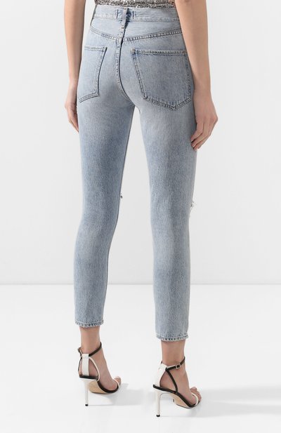 Укороченные джинсы с потертостями AGOLDE, арт. A045D-983, фото 4