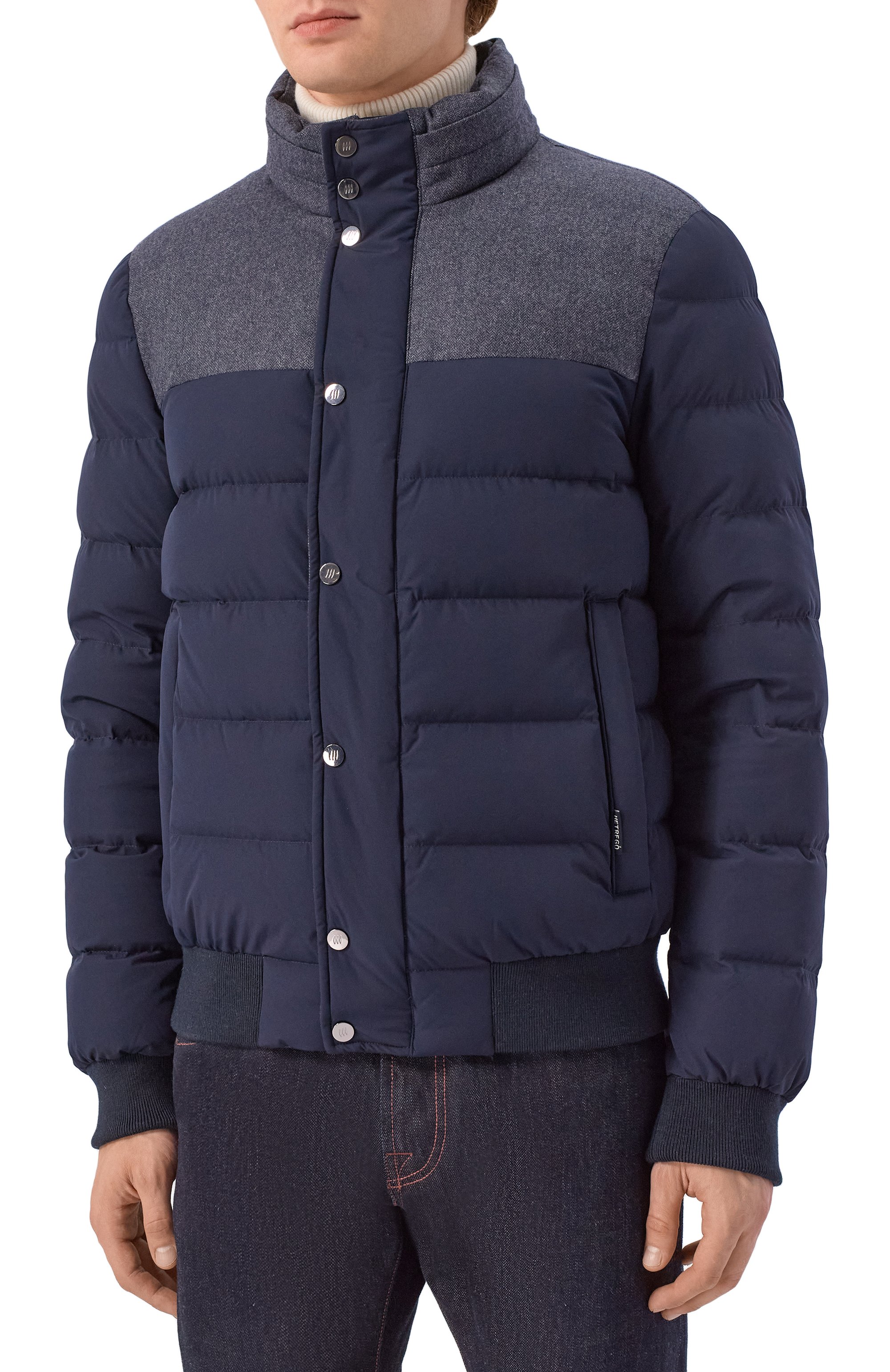 Пуховый бомбер с воротником из кролика HETREGO, арт. 8P512R/B0RIS/FH2-26, фото 6