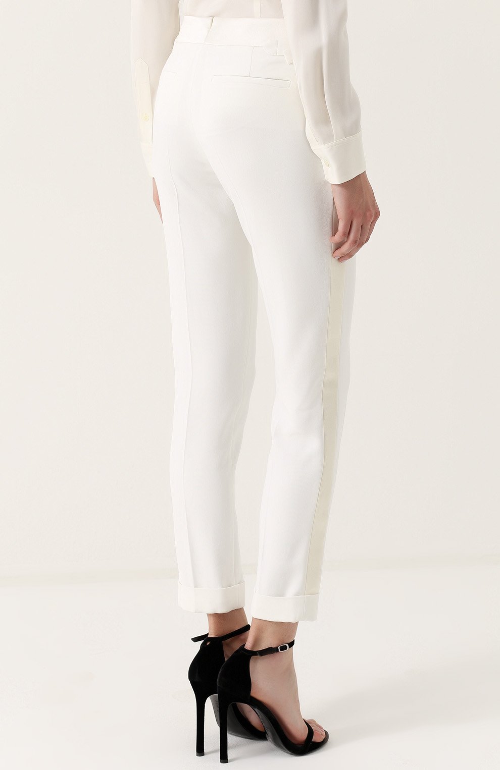 Укороченные брюки с лампасами и отворотами TOM FORD, арт. PAW083-FAX105, фото 4