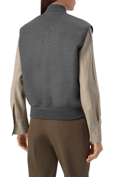 Шерстяной жилет BOTTEGA VENETA серого цвета по цене 277500 руб., арт. 834990/V4CB0, фото 4 Шерстяной жилет BOTTEGA VENETA, арт. 834990/V4CB0, фото 4