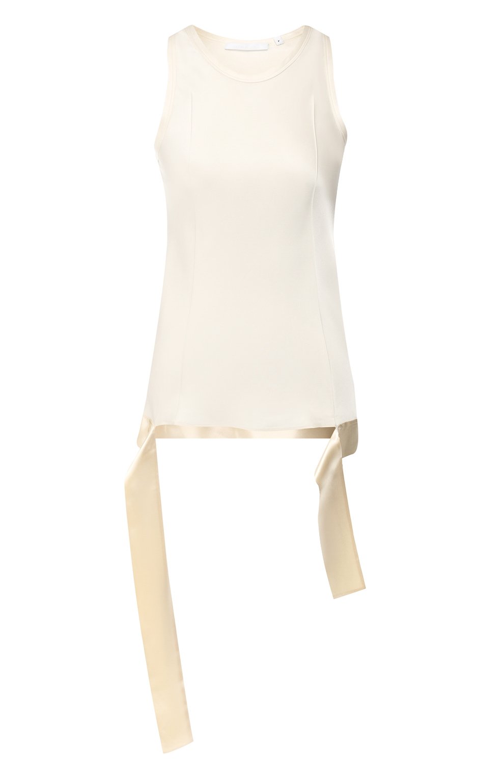 Топ из вискозы HELMUT LANG бежевого цвета по цене 27300 руб., арт. I09HW519, фото 1 Топ из вискозы HELMUT LANG, арт. I09HW519, фото 1