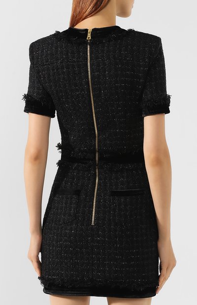Платье BALMAIN черного цвета по цене 238500 руб., арт. SF16150/226C, фото 4 Платье BALMAIN, арт. SF16150/226C, фото 4