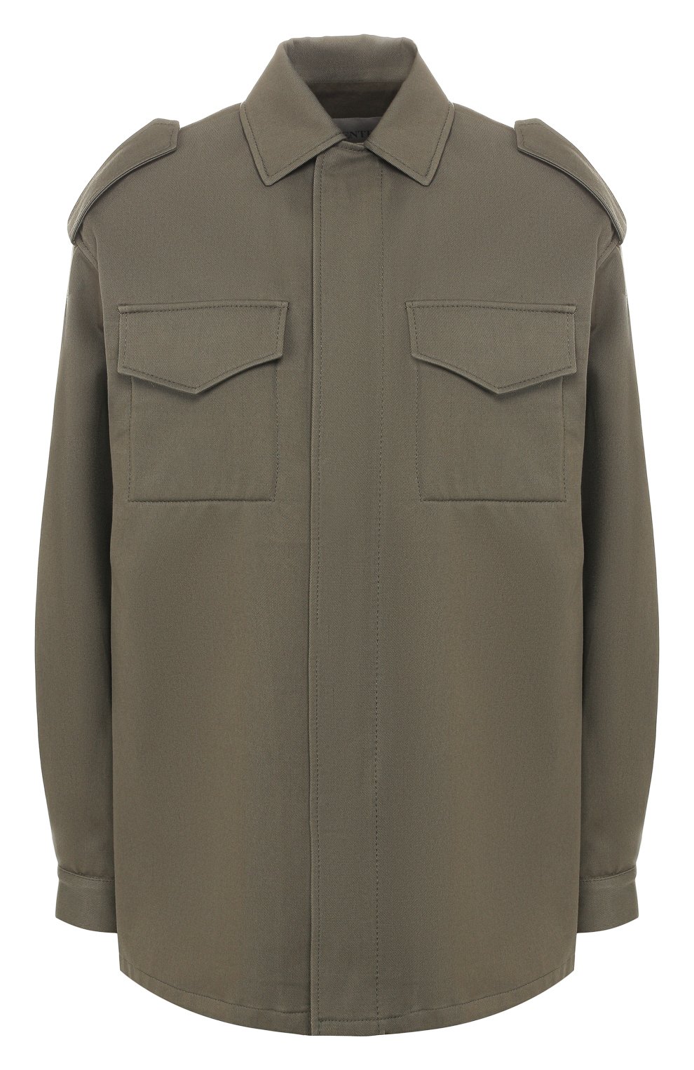 Хлопковая куртка VALENTINO хаки цвета по цене 255500 руб., арт. TB3CJ1E02Q9, фото 1 Хлопковая куртка VALENTINO, арт. TB3CJ1E02Q9, фото 1