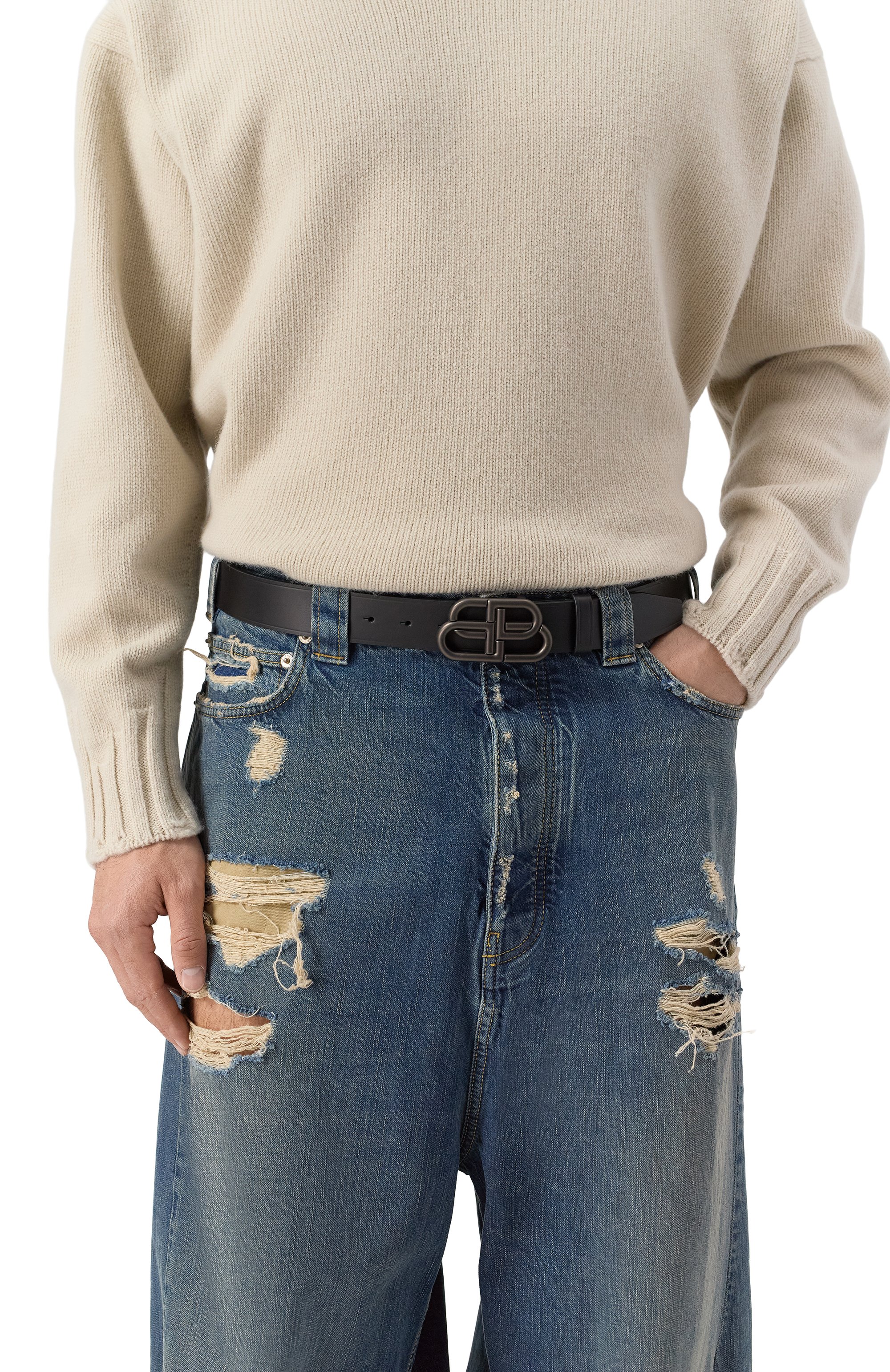 Кожаный ремень BALENCIAGA, арт. 570370/1CH55, фото 2