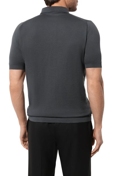 Хлопковое поло KITON темно-серого цвета по цене 81950 руб., арт. UMK0442, фото 4 Хлопковое поло KITON, арт. UMK0442, фото 4