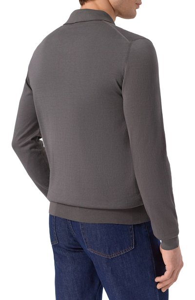 Хлопковое поло FEDELI, арт. MU0D5911/GIZA LIGHT DUSTY, фото 4