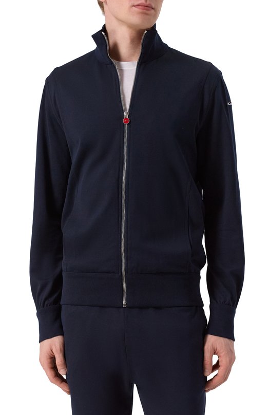 Толстовка из хлопка и шерсти Kiton UMKZ02403 Синий  UMKZ02403 Фото 3