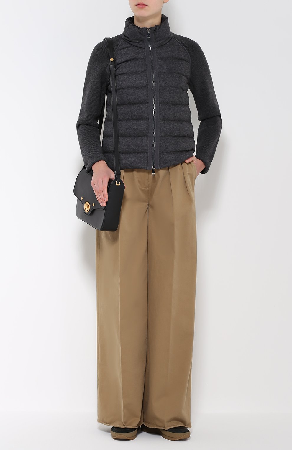 Пуховик прямого кроя с шерстяными рукавами MONCLER, арт. B2-093-94740-00-98142, фото 2