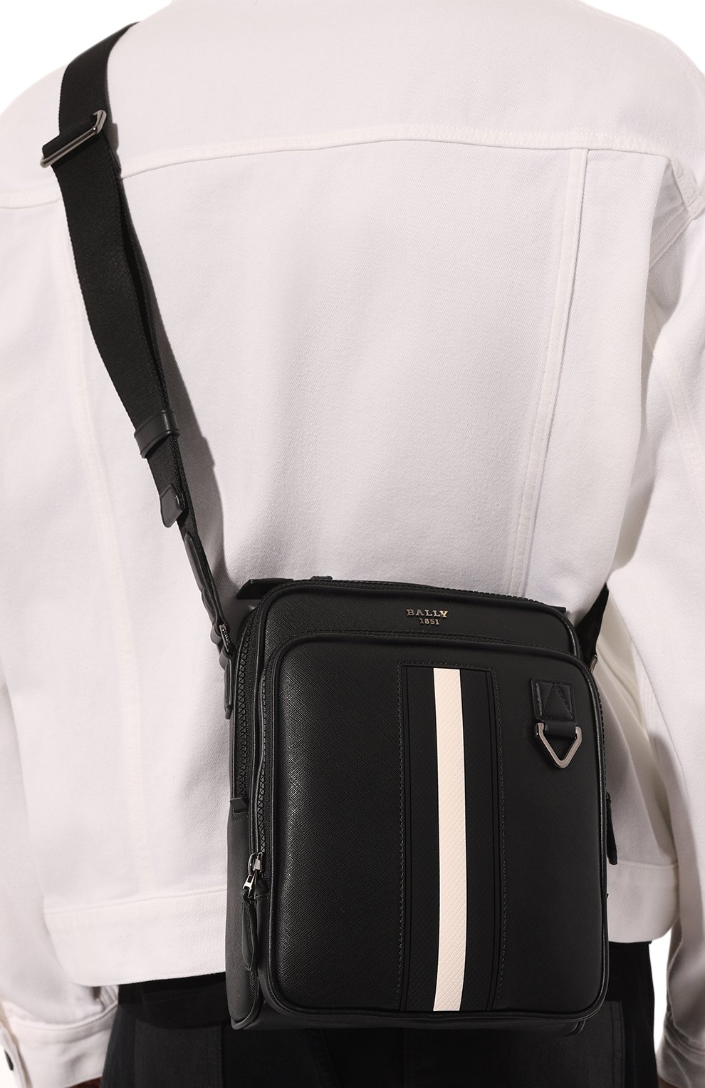 Кожаная сумка mythos BALLY черного цвета по цене 66800 руб., арт. 602823, фото 2 Кожаная сумка mythos BALLY, арт. 602823, фото 2