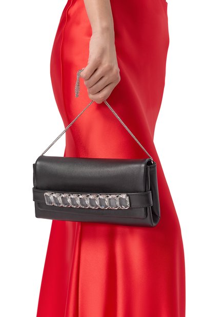 Клатч kya JIMMY CHOO черного цвета по цене 89950 руб., арт. KYARXU, фото 2 Клатч kya JIMMY CHOO, арт. KYARXU, фото 2