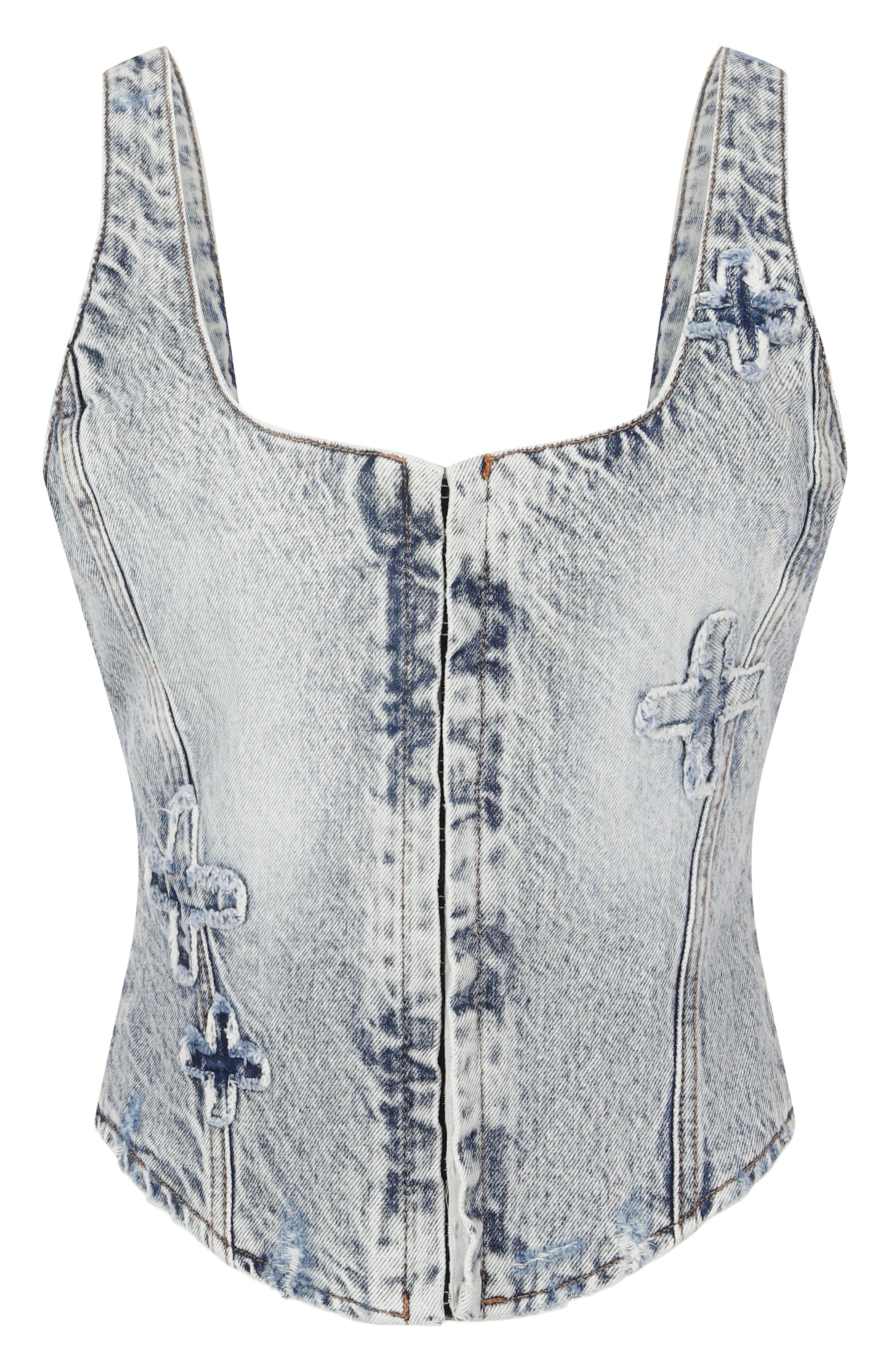 Джинсовый топ-корсет KSUBI, арт. WPS25FT002, фото 1