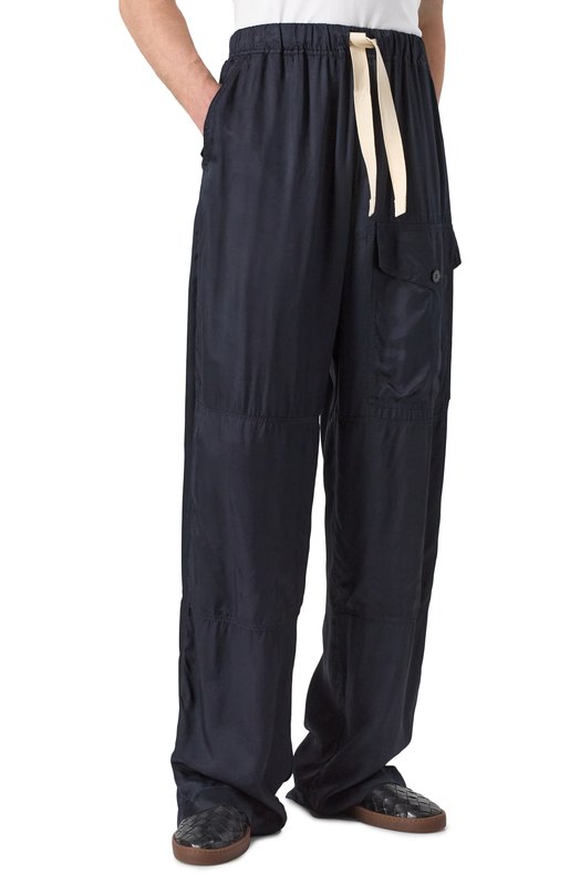 Брюки из вискозы Dries Van Noten 251-020911-1427 Синий  251-020911-1427 Фото 3