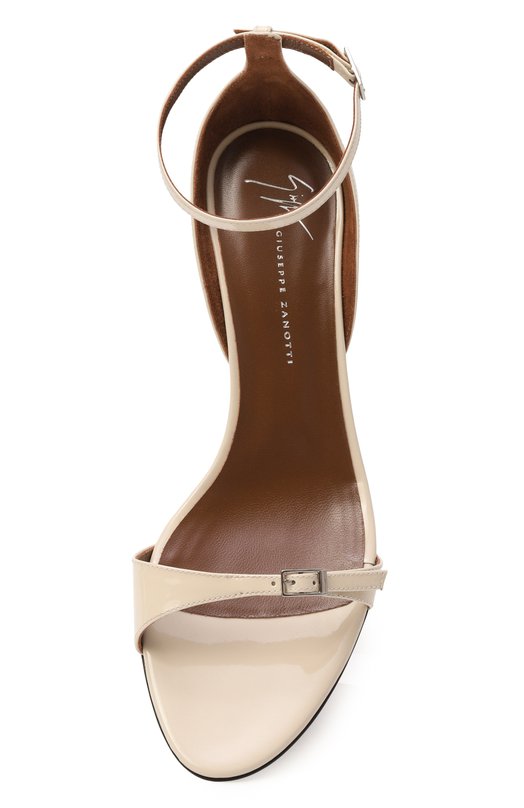 Лакированные босоножки Micky Buckles 50 Giuseppe Zanotti Design E600008 Кремовый  E600008 Фото 6