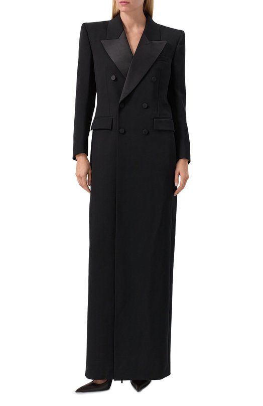 Шерстяное платье Saint Laurent 833187/Y7E63 Чёрный  833187/Y7E63 Фото 3