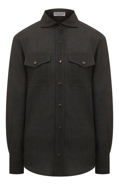 Женская шерстяная рубашка BRUNELLO CUCINELLI, арт. MP920MJ986