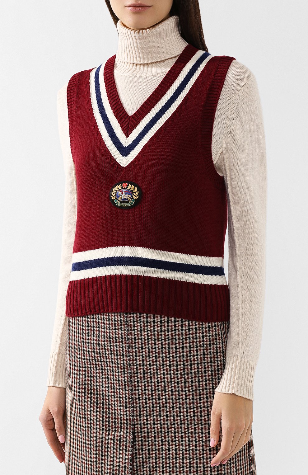 Жилет из смеси шерсти и кашемира BURBERRY, арт. 8004792, фото 3