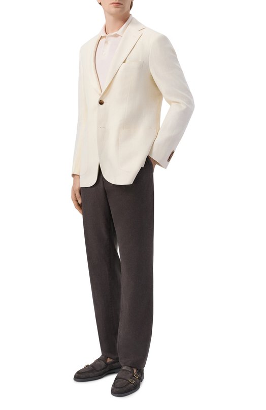 Шерстяные брюки Kiton UPR001RK0615H Коричневый  UPR001RK0615H Фото 2