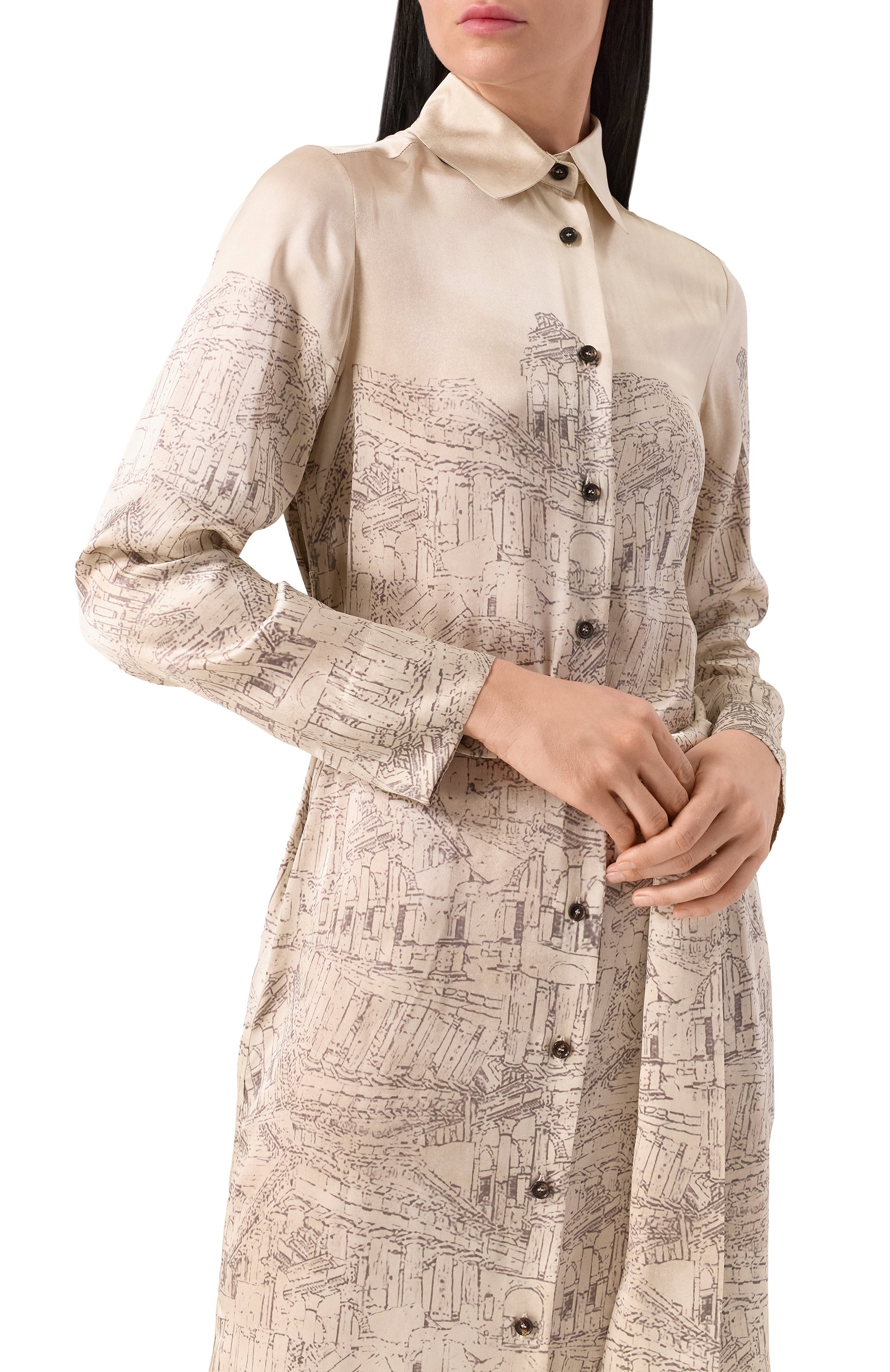 Шелковое платье KITON, арт. D58357K0561E06, фото 5