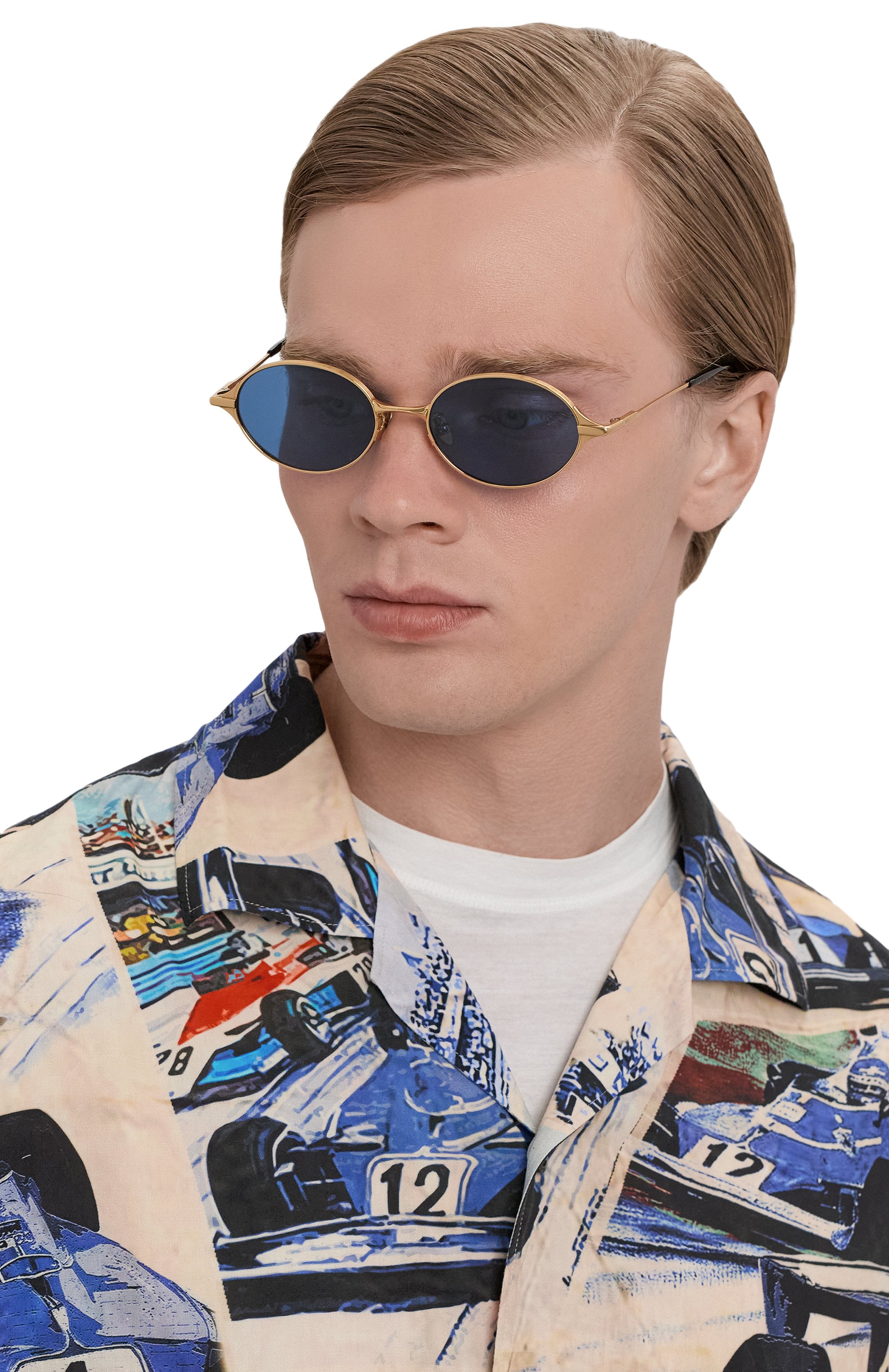 Солнцезащитные очки PROJEKT PRODUKT синего цвета по цене 39100 руб., арт. HM11(S) CG, фото 2 Солнцезащитные очки PROJEKT PRODUKT, арт. HM11(S) CG, фото 2