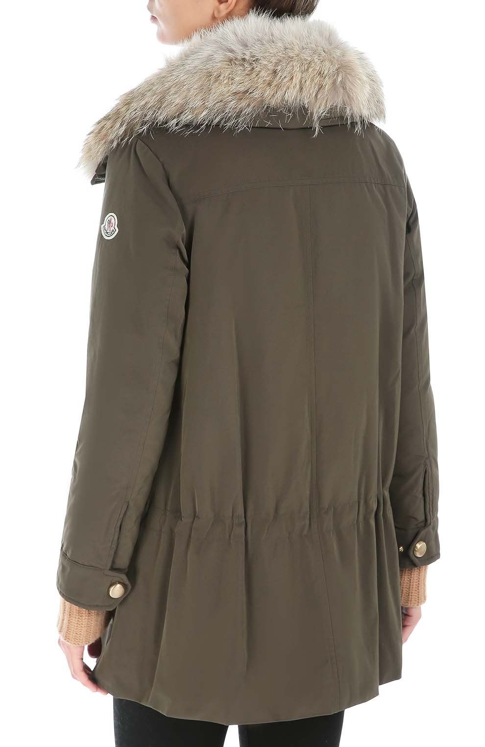 Пуховик прямого кроя с накладными карманами и меховой отделкой MONCLER, арт. B2-093-46377-25-57136, фото 4