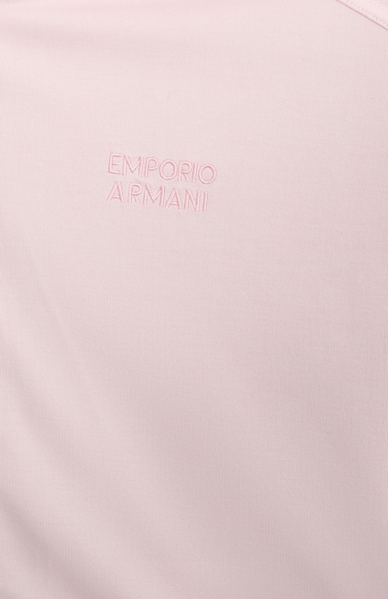 Детская комплект из толстовки и брюк EMPORIO ARMANI светло-розового цвета, арт. EG000207/AF13571 | Фото 4 (Материал внешний: Синтетический материал; Рукава: Длинные; Девочки Кросс-КТ: Костюмы-спорт; Автоматизация состава: Проставлено; Автоматизация ТО: Проставлено; Ростовка одежда: 4 года | 104 см, 6 лет | 116 см, 8 лет | 128 см, 10 - 11 лет | 140 - 146см, 13 - 15 лет | 158 см, 16 лет | 164 см)