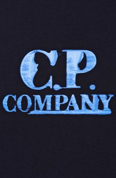 Муж�ская хлопковая футболка C.P. COMPANY темно-синего цвета, арт. 18CMTS143A006586W | Фото 6 (Материал внешний: Хлопок; Рукава: Короткие; Материал сплава: Проставлено; Драгоценные камни: Проставлено; Длина (для топов): Стандартные; Принт: С принтом; Стили: Кэжуэл; Мужское Кросс-КТ: Футболка-одежда; Кросс-КТ: Джерси)