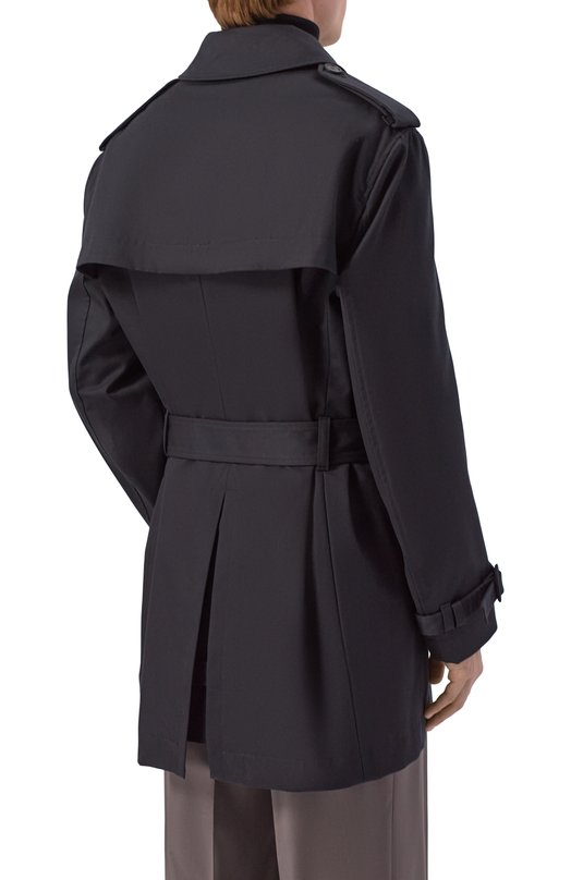 Тренч из хлопка и шелка MVST M26.2PM.0021/F082 Чёрный  M26.2PM.0021/F082 Фото 4