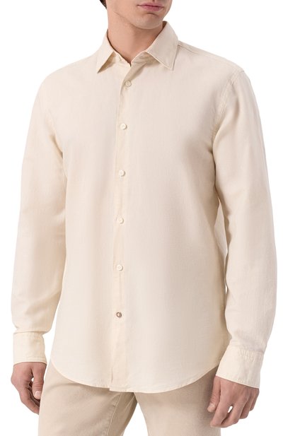 Рубашка изо льна и хлопка BOSS, арт. 50539531, фото 3