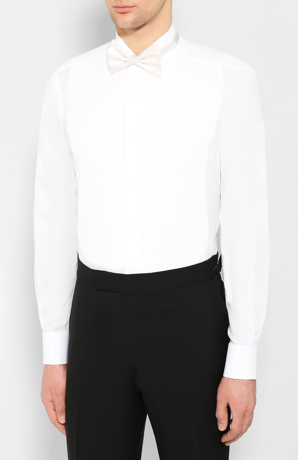 Хлопковая сорочка с воротником бабочка KITON, арт. UCIH000340100G, фото 4