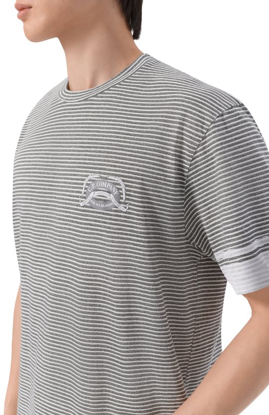 Хлопковая футболка C.P. Company 20CMTS277A/110681P Серый  20CMTS277A/110681P Фото 5