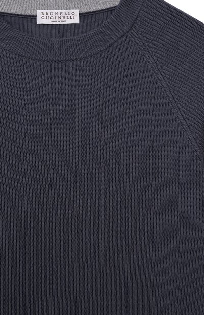 Хлопковый пуловер BRUNELLO CUCINELLI, арт. B29M40000C, фото 3