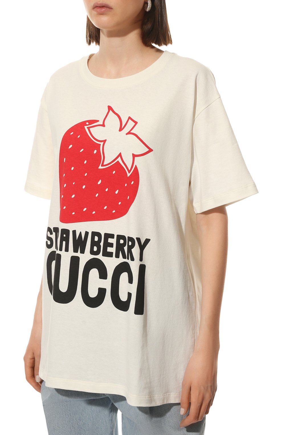 Хлопковая футболка GUCCI, арт. 615044/XJDZU, фото 3
