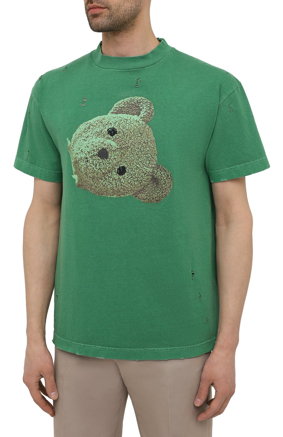 Хлопковая футболка PALM ANGELS, арт. PMAA001S21JER0145510, фото 3