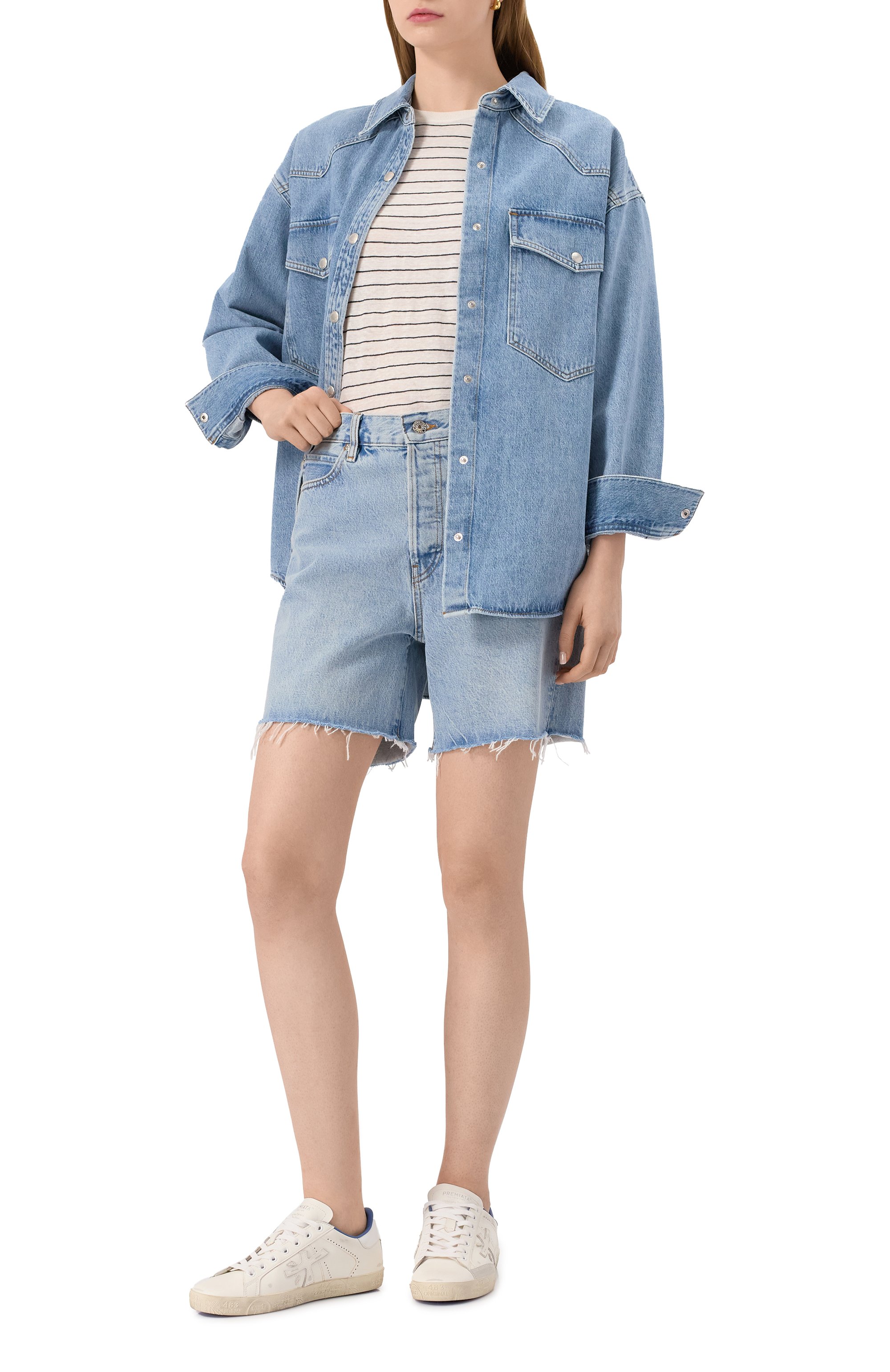 Льняная футболка FRAME DENIM, арт. WS25JTE008, фото 2