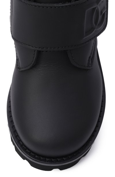 Кожаные ботинки DOLCE & GABBANA черного цвета по цене 41800 руб., арт. DL0090/A3M54, фото 4 Кожаные ботинки DOLCE & GABBANA, арт. DL0090/A3M54, фото 4