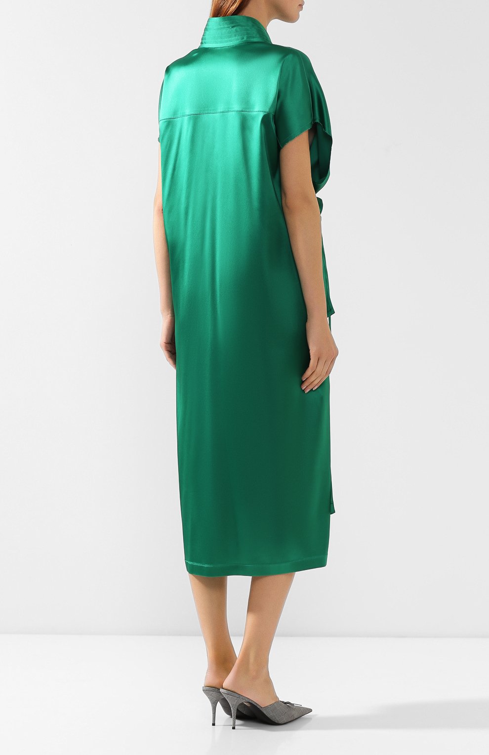 Атласное платье BALENCIAGA, арт. 582856/TA021, фото 4