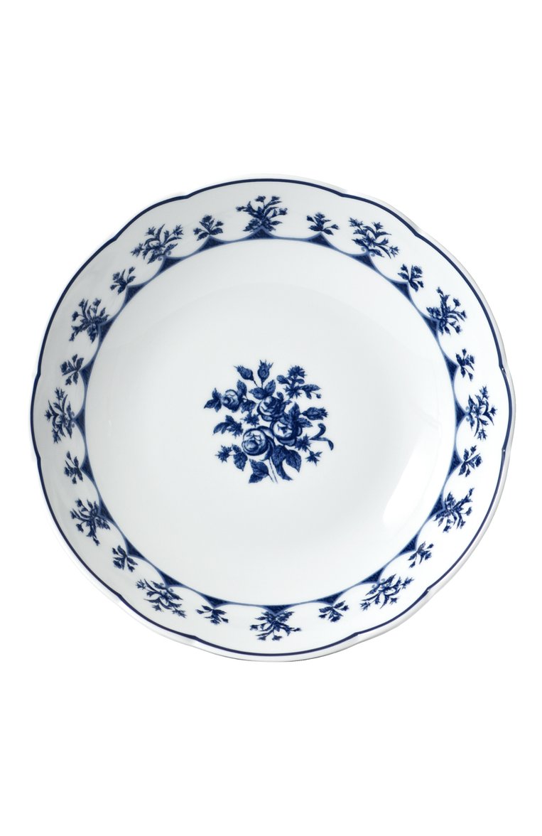 Тарелка суповая chateaubriand BERNARDAUD синего цвета, арт. 2595/26 | Фото 1 (Нос: Не проставлено; Региональные ограничения белый список (Axapta Mercury): Не проставлено; Коллекция: Chateaubriand; Интерьер Кросс-КТ: Обеденная посуда; Ограничения доставки: fragile-2)