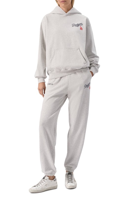 Хлопковое худи Sporty & Rich x LA Dodgers Sporty and Rich ST070627666GY03 Серый  ST070627666GY03 Фото 2