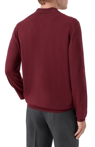 Шерстяное поло CORNELIANI бордового цвета по цене 74450 руб., арт. 26M529-2625126, фото 4 Шерстяное поло CORNELIANI, арт. 26M529-2625126, фото 4