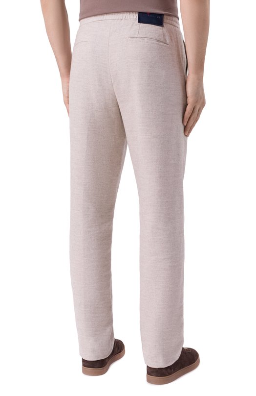 Брюки из хлопка и шерсти Kiton UPLACRK0131H03 Бежевый  UPLACRK0131H03 Фото 4