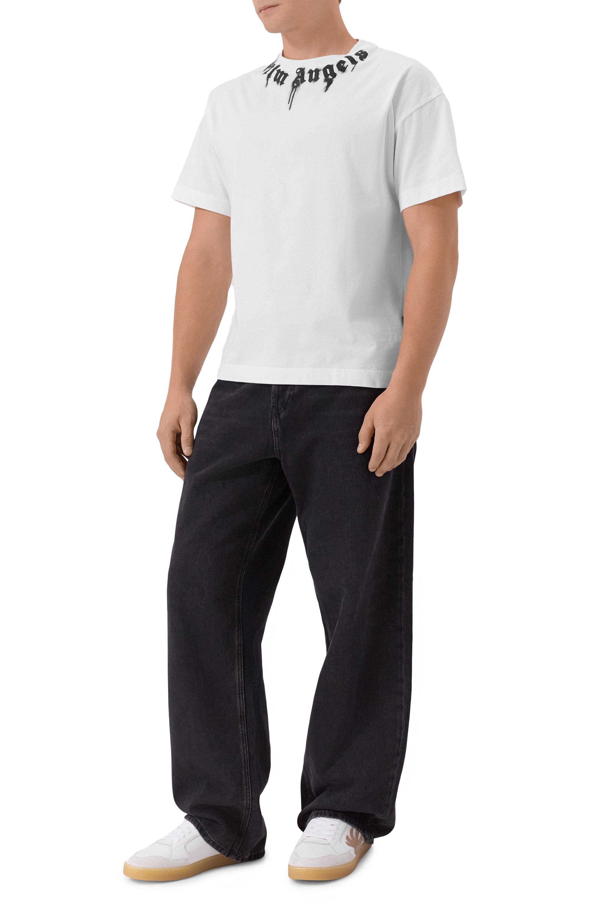 Кожаные кеды new palm 1 PALM ANGELS белого цвета по цене 42900 руб., арт. PMIA099F25LEA001, фото 2 Кожаные кеды new palm 1 PALM ANGELS, арт. PMIA099F25LEA001, фото 2