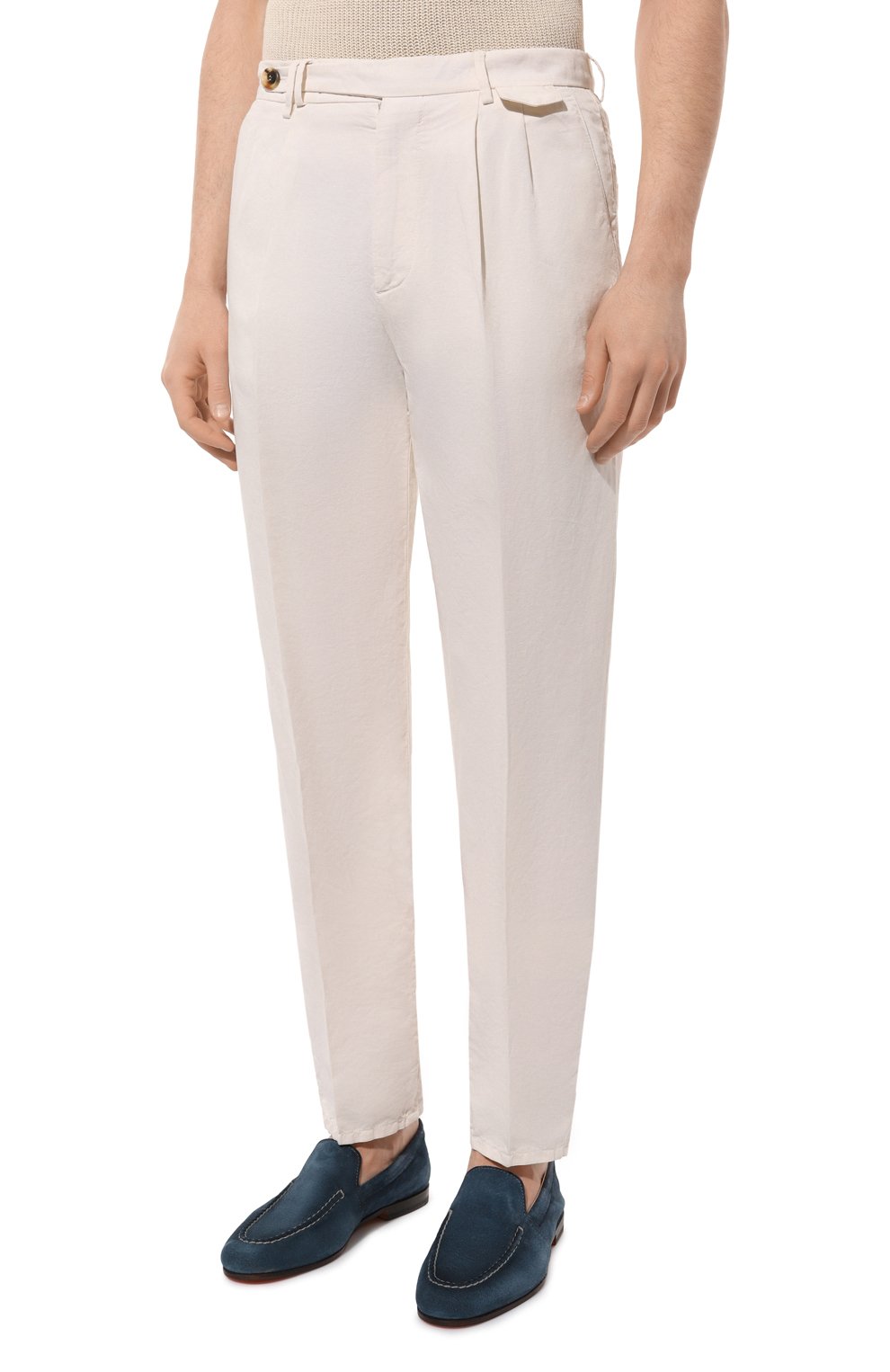 Брюки изо льна и хлопка BRUNELLO CUCINELLI, арт. M291DB2285, фото 3