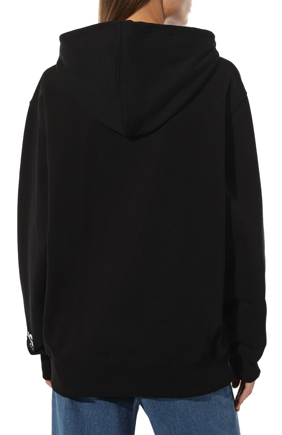 Хлопковый худи HELMUT LANG черного цвета по цене 23070 руб., арт. M05HM523, фото 4 Хлопковый худи HELMUT LANG, арт. M05HM523, фото 4