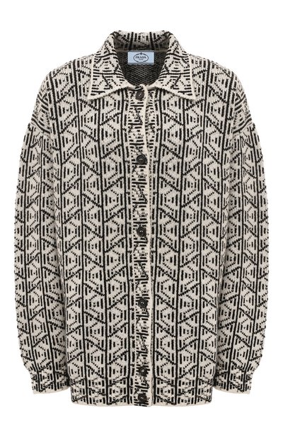 Женский шерстяной кардиган PRADA, арт. P25I32-1ZGA-F0964-212