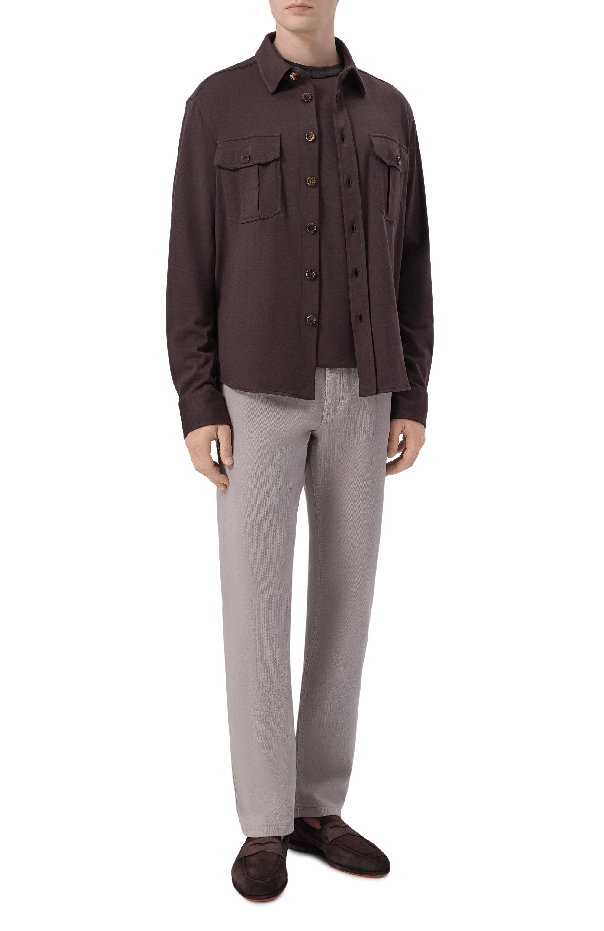 Рубашка из хлопка и шелка BRIONI, арт. UJRE0L/PD602, фото 2