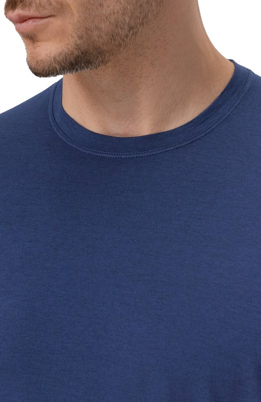 Футболка из хлопка и кашемира Kiton UMK0872 Синий  UMK0872 Фото 5