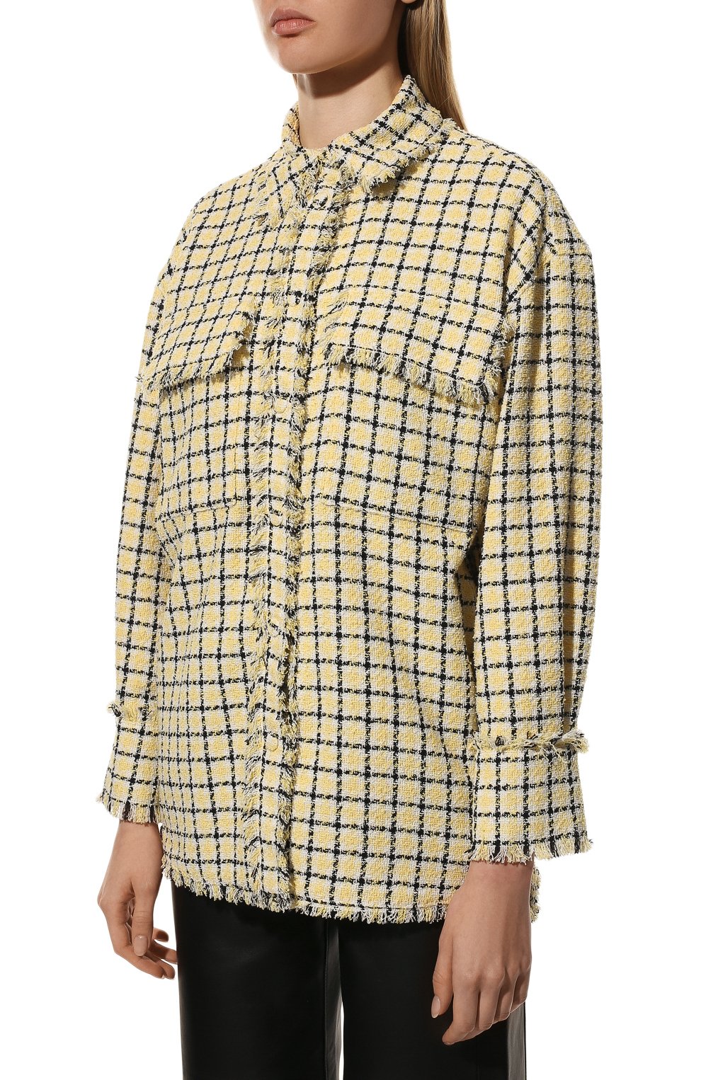 Рубашка MSGM светло-желтого цвета по цене 51900 руб., арт. 3241MDE17 227112, фото 3 Рубашка MSGM, арт. 3241MDE17 227112, фото 3